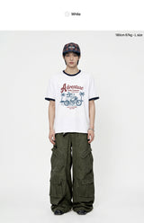 アドベンチャー イントゥ サマー オーバーフィット リンガー Tシャツ(3color)