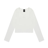 LOGO STITCH V-NECK LONG SLEEVE