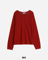 Wale Linen V-neck Knit