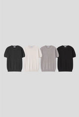 [S/S] ショルダーボタンハーフニット(4color)