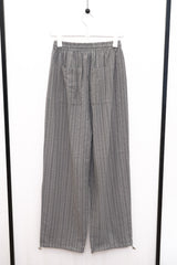Ethnic Striped String Wide Pants (Khaki)