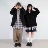 ワンポケットチェックシャツ (ASH BLUE)