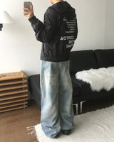 Woods Printing Hooded Windbreaker
