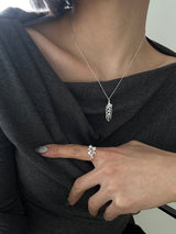 [925silver] Leaf necklace