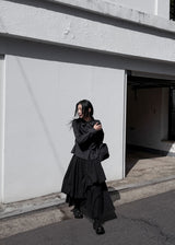 メッシュレイヤードロングスカート