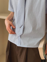 26SS★ [PLAN MADE/MADE] Infold ST Tie Short Sleeve Shirt