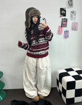 ボスサイズフリーススナップロングパンツ 🧸🩵🤍6カラー