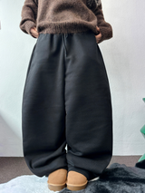FLEECE-PICKABLE ❤‍🔥M-XL❤BASIC WIDE LONG PANTS UNISEX🖤🩶2COLOR
