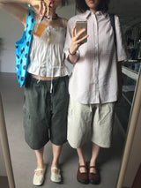 Wheel Cargo Bermuda Pants (3color)