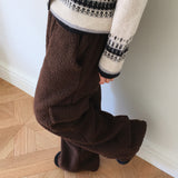 molz soft wool wide cargo pocket pants
