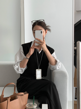Fates Two-Pintuck Wide Slacks