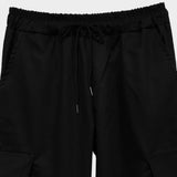 strap elastic pants_black