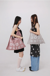 000Design Cotton Check Tie Bag / Mint