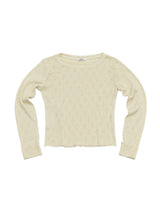 パンチングニット (クリーム) WOMENS