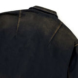 Oversized Polo Sweatshirt - Faded Black
