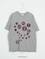 [unisex] Lebea Loose-Fit Rivet Dot Short Sleeve Tee