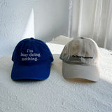 Lettering Embroidered Baseball Cap