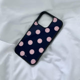 [MADE] ドットグラスバンパーケース(navypink)