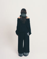 check folding sweatpants / mint