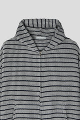 Stone Striped Zip Hoodie