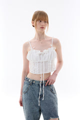 GAGA RIBBON BUSTIER / WHITE