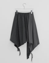 Likat Check Ribbon Wrap Midi Skirt