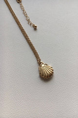 マット アンティーク 貝 ロング ネックレス