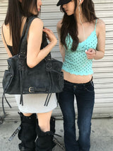 Mint Dotty Lace Sleeveless