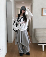 Kyou Unbalance Layered Shirring Skirt
