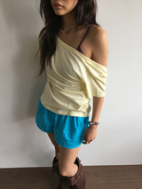 Neon button shorts (2color)
