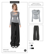 Buckle Cut-Out Top (3color)