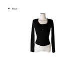 Hail Lace Cap Button Slim T-shirt