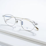 Knouun Round titanium glasses CODE. 102. B Silver N Gold