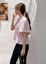モアング カット パフ フレア Tシャツ