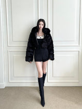 [Only Seow] 1107. Big hood fur crop jk (3color)