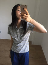 レギュラーストライプポロTシャツ (3color)