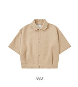 Bound Tweed Half Shirt Jacket 