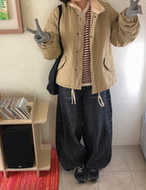 [Unisex] ケントレコアジャストバルーンワイドデニムパンツ