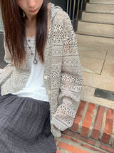 Roca Vintage Lace Hood Cardigan