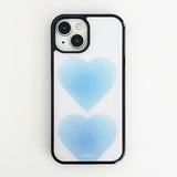 ハートグロッシーガラスバンパーケース (blue)