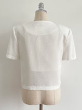 Kolb Round Neck Short Sleeve Tweed Jacket