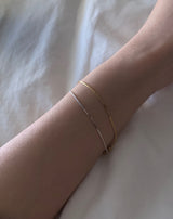 (silver925) シンプルスネークラインブレスレット *gold