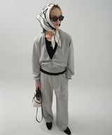 Loose Wide Knitting Pants_Gray