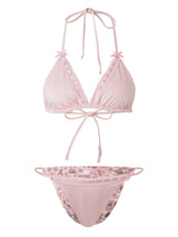 REVERSIBLE TRIANGLE BIKINI (BABY PINK/LEOPARD)