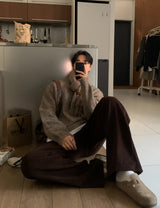 Liu Overfit Wool Mix Round Knit