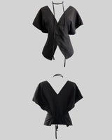 Ranie two-way choker cropped blouse