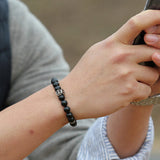 SVB-307 Onyx Raw Stone Bracelet 8mm