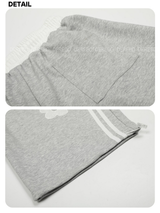 Embroidered letter wide banding sweat pants