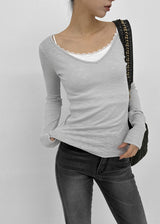 [MADE] Rulind Two-Way V-neck Long Sleeve T-shirt