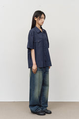 Fill Washed Wide Denim